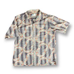 Reyn Spooner Vintage Hawaiian Shirt staters mens large lei allover print floral